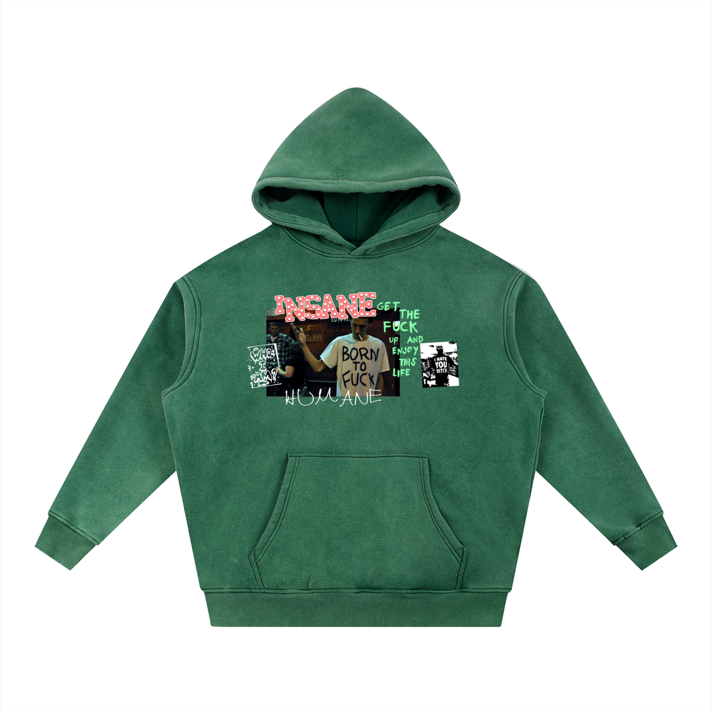Snow Wash Fleece Oversize Hoodie