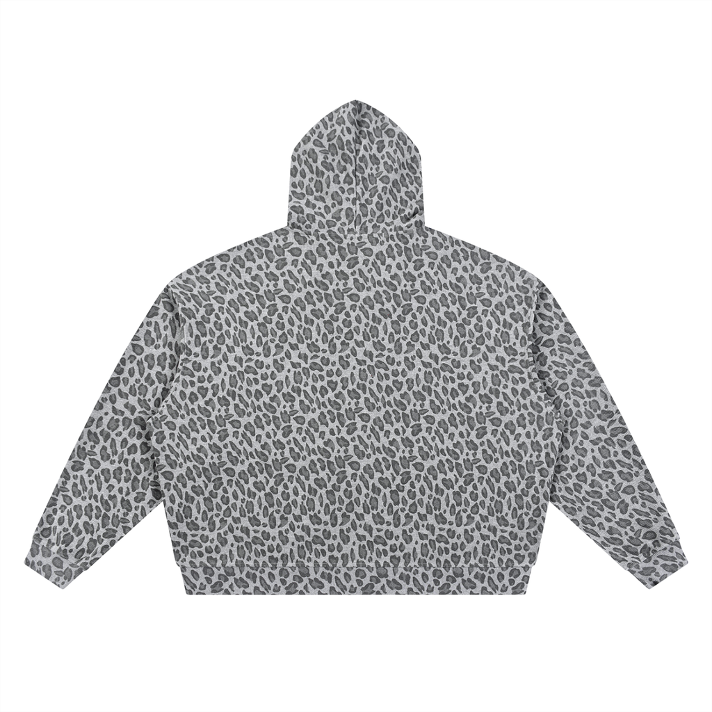 Leopard Print Thermal Zip Up (oversized)