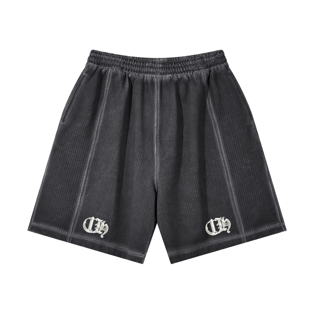 ih bhrome vintage wash mesh shorts