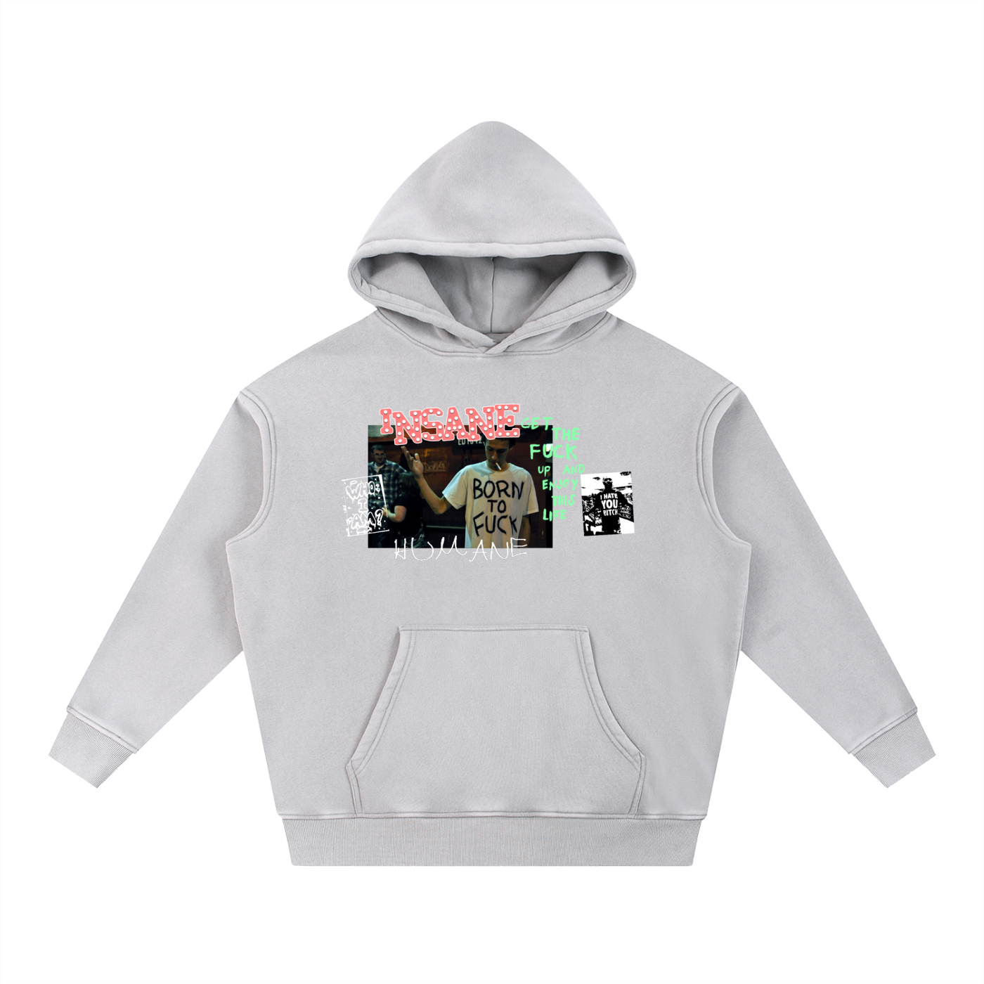 Snow Wash Fleece Oversize Hoodie